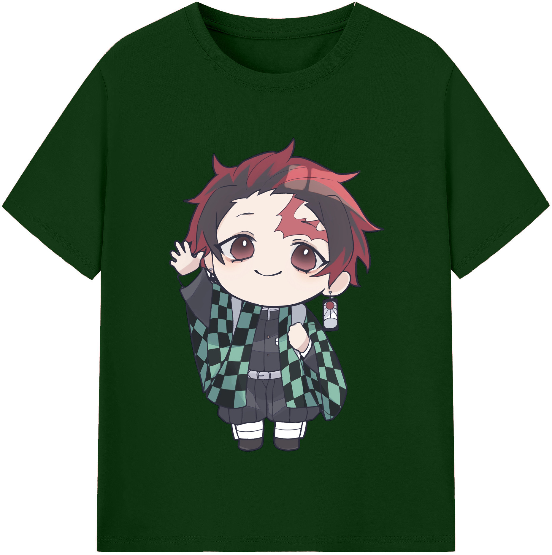 （画像用） 鬼滅の刃 竈門 炭治郎／かまど たんじろう Kamado Tanjirou 綿100％半袖Tシャツ（フロントプリント）